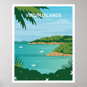 Póster Parque nacional de las Islas Vírgenes