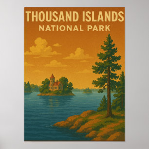 Póster Parque nacional de las Mil Islas