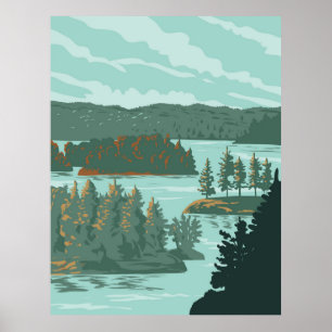 Póster Parque nacional de las Mil Islas