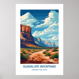Póster Parque nacional de las Montañas Guadalupe Texas Es