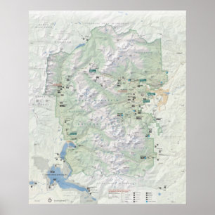 Póster Parque nacional de las Montañas Rocosas