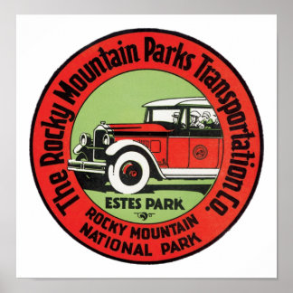 Póster Parque nacional de las Montañas Rocosas