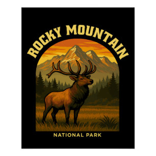 Póster Parque nacional de las Montañas Rocosas