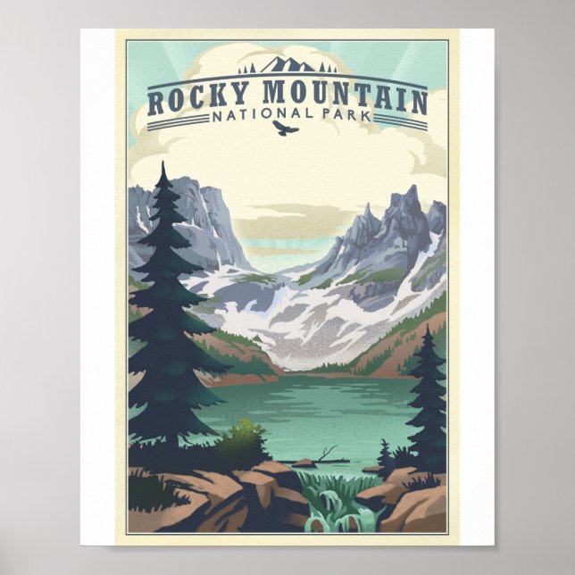 Póster Parque nacional de las Montañas Rocosas Poster de  (Frente)