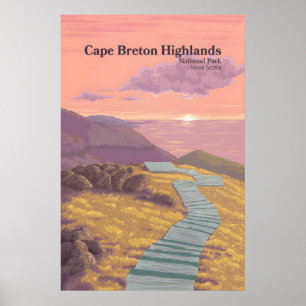 Póster Parque nacional de los Altos de Cabo Bretón Nueva 