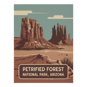 Póster Parque nacional de los bosques petrolíferos