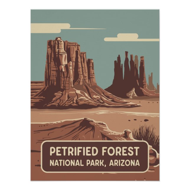 Póster Parque nacional de los bosques petrolíferos (Anverso)