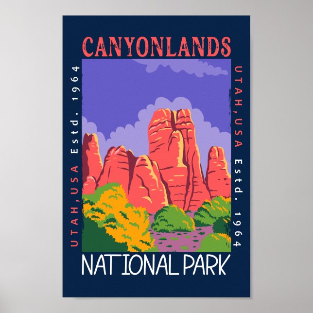 Póster Parque nacional de los Cañones, en peligro de Utah (Frente)