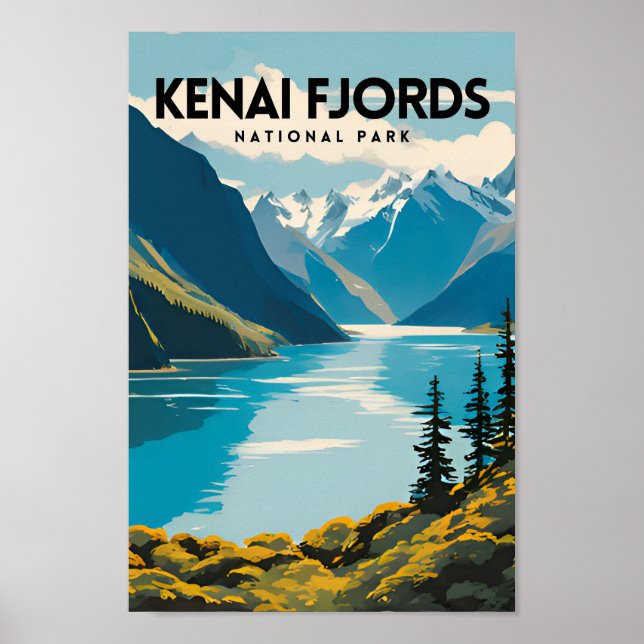 Póster Parque nacional de los fiordos de Kenai (Frente)