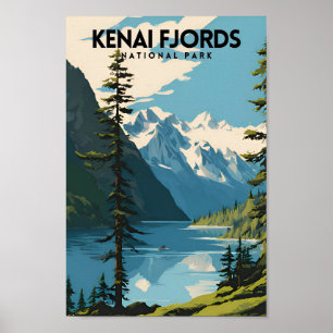 Póster Parque nacional de los fiordos de Kenia