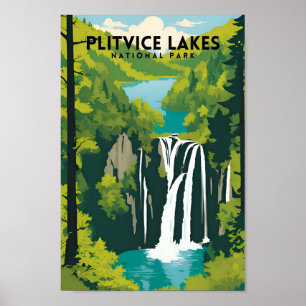 Póster Parque nacional de los Lagos de Plitvice