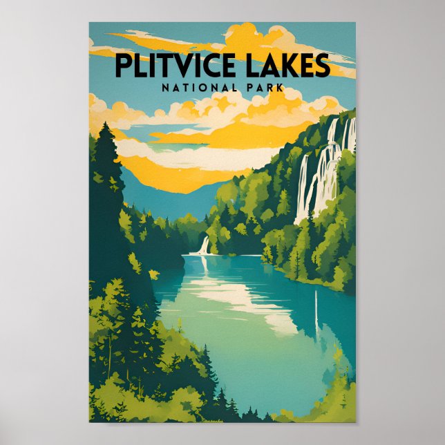 Póster Parque nacional de los lagos Plitvice Viajes Tradi (Frente)