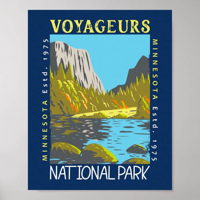 Póster Parque nacional de los Voyageurs Minnesota (Frente)