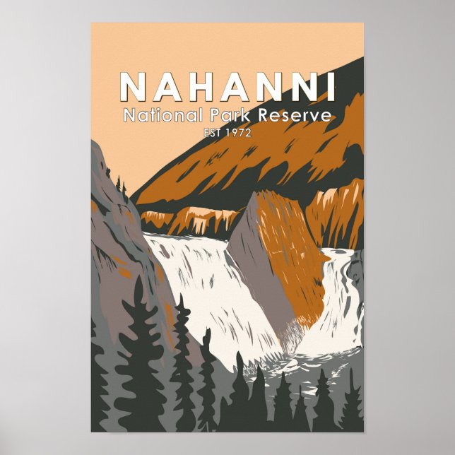 Póster Parque nacional de Nahanni Parque nacional Viaje A (Frente)