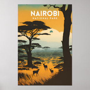 Póster Parque nacional de Nairobi