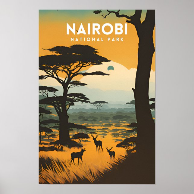 Póster Parque nacional de Nairobi (Frente)
