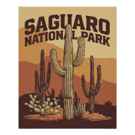 Póster Parque nacional de Saguaro