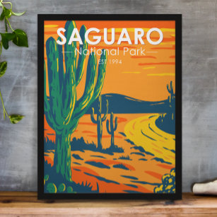 Póster Parque nacional de Saguaro