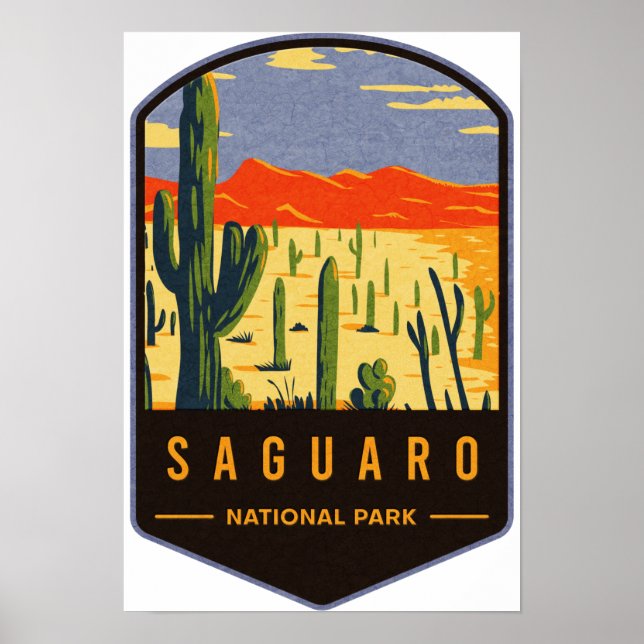 Póster Parque nacional de Saguaro (Frente)