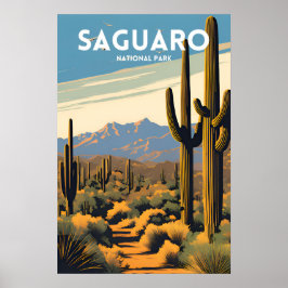 Póster Parque nacional de Saguaro