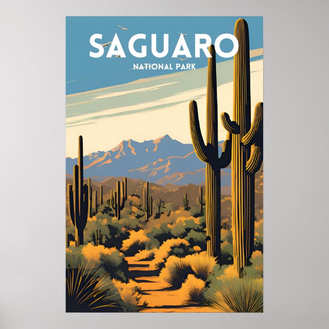 Póster Parque nacional de Saguaro (Frente)