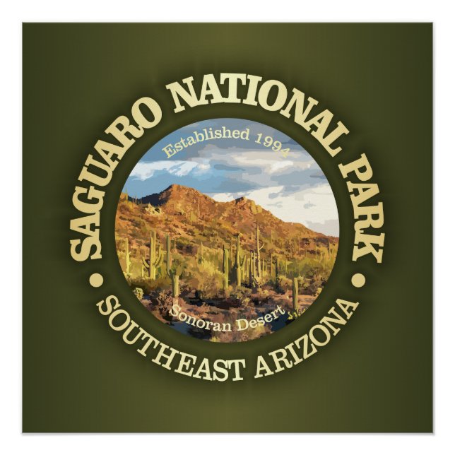 Póster Parque nacional de Saguaro (NP2) (Anverso)