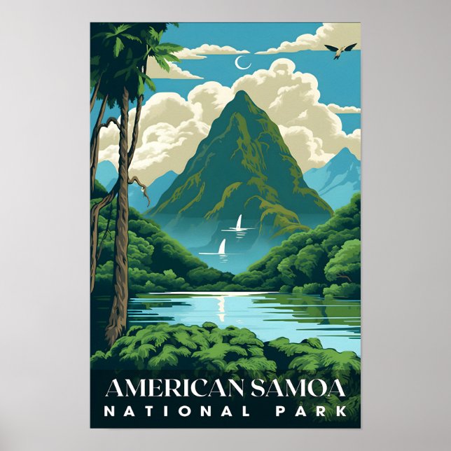Póster Parque nacional de Samoa Americana (Frente)