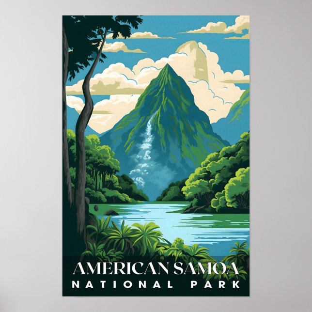 Póster Parque nacional de Samoa Americana (Frente)