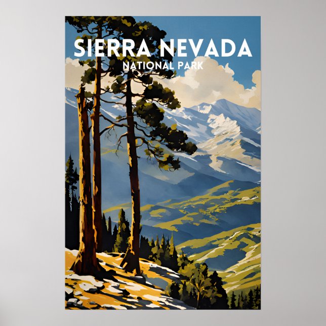 Póster Parque nacional de Sierra Nevada (Frente)