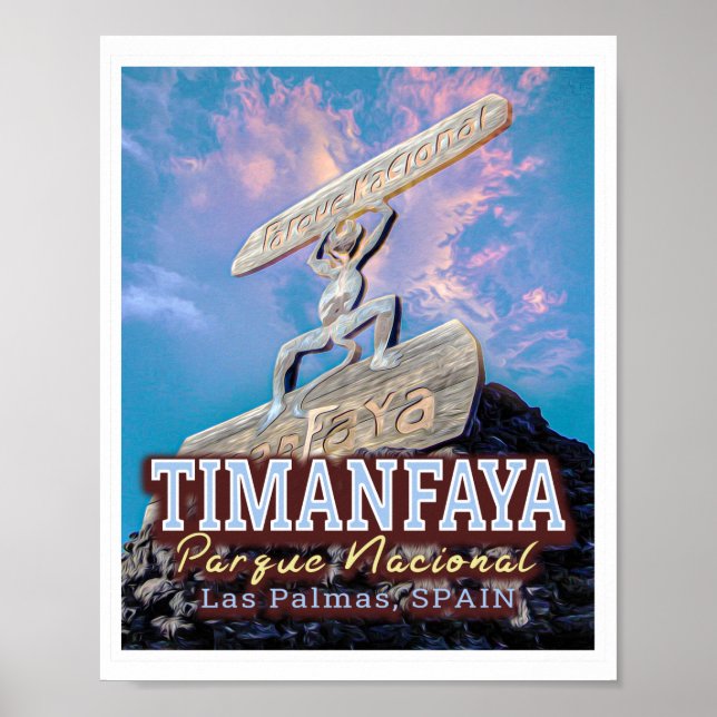 PÓSTER PARQUE NACIONAL DE TIMANFAYA - ESPAÑA DE LAS ISLAS (Frente)