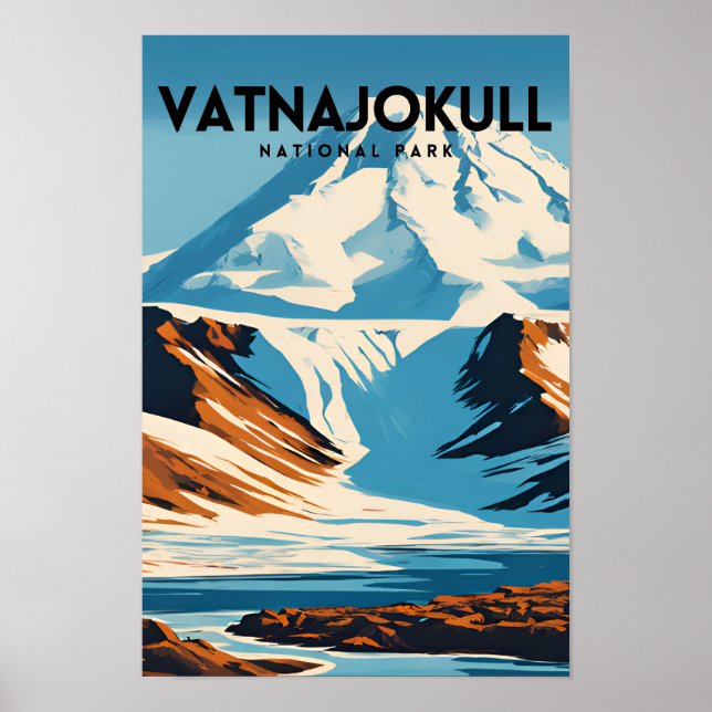 Póster Parque nacional de Vatnajokull (Frente)
