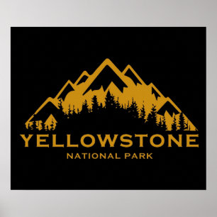 Póster parque nacional de yellowstone