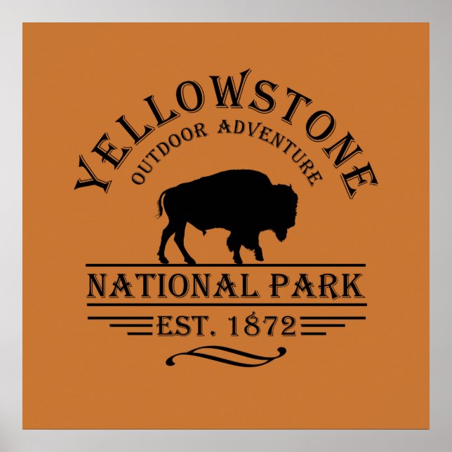 Póster parque nacional de yellowstone (Frente)