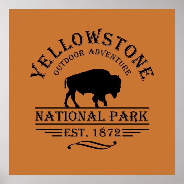 Póster parque nacional de yellowstone (Frente)