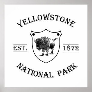Póster parque nacional de yellowstone