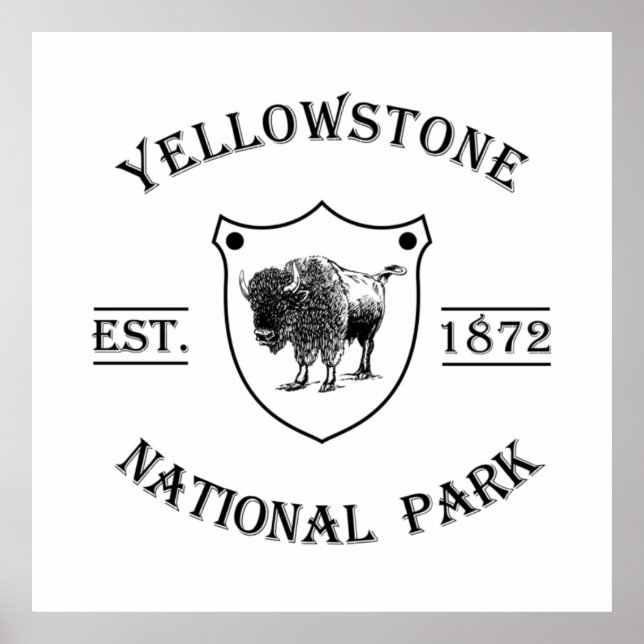 Póster parque nacional de yellowstone (Frente)