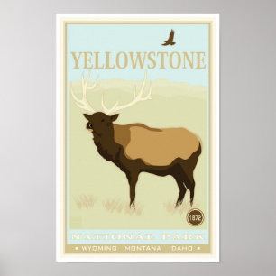 Póster Parque nacional de Yellowstone