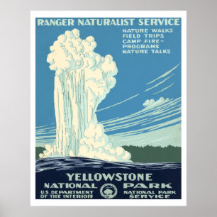 Póster Parque nacional de Yellowstone