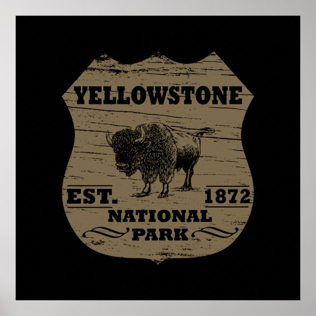 Póster parque nacional de yellowstone (Frente)