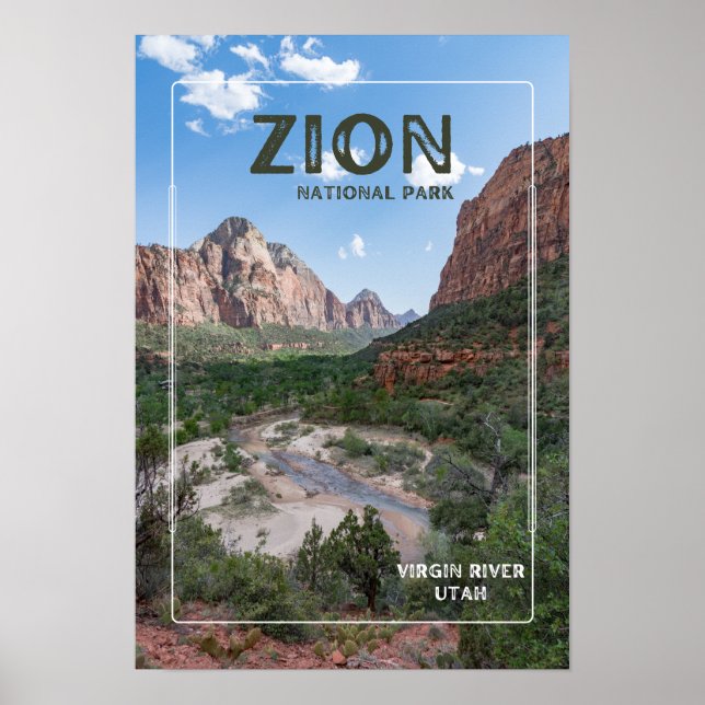 Póster Parque nacional de Zion (Frente)