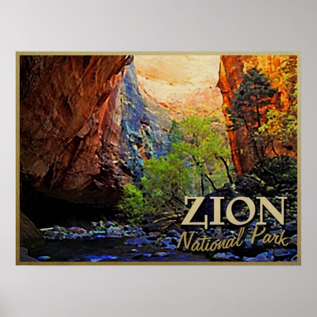 Póster Parque nacional de Zion (Frente)