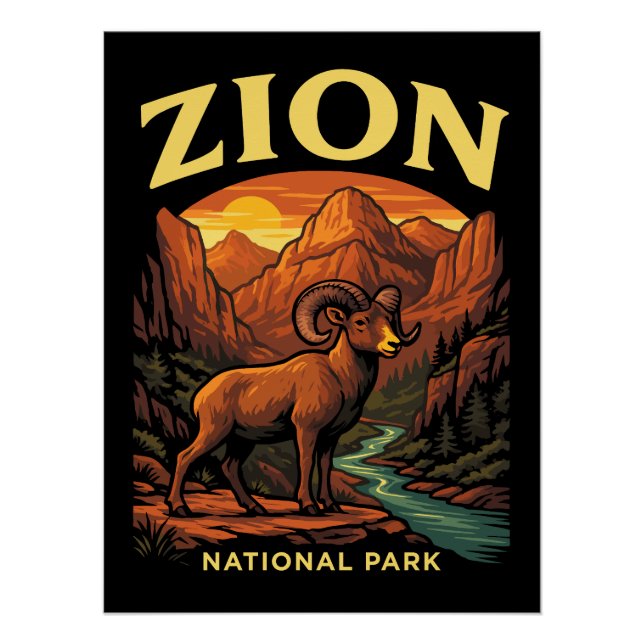 Póster Parque nacional de Zion (Anverso)