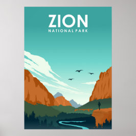 Póster Parque nacional de Zion