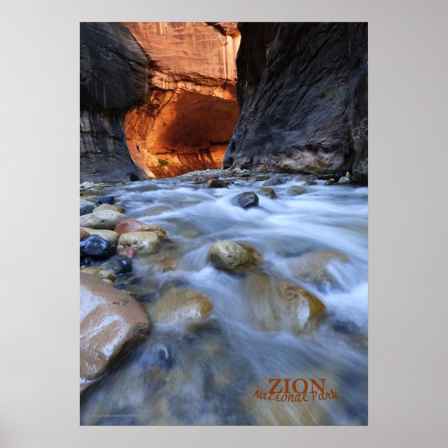 Póster Parque nacional de Zion, Narrows Matte (Frente)