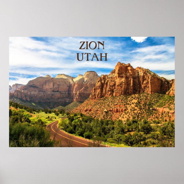 Póster Parque nacional de Zion - Utah (Frente)