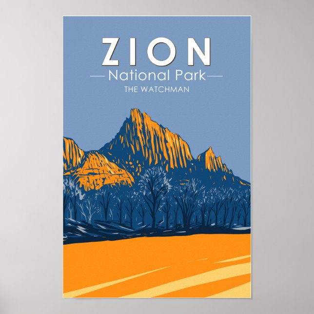 Póster Parque nacional de Zion, Utah, la cosecha de Watch (Frente)