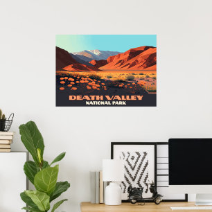 Póster Parque Nacional Death Valley Poppies California