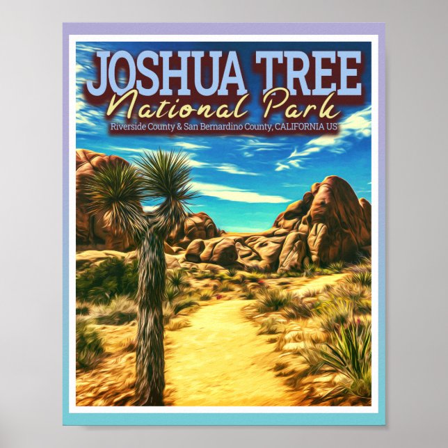 PÓSTER PARQUE NACIONAL DEL ÁRBOL DE JOSHUA - CALIFORNIA (Frente)