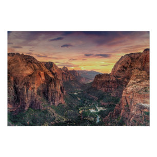 Póster Parque nacional del barranco de Zion