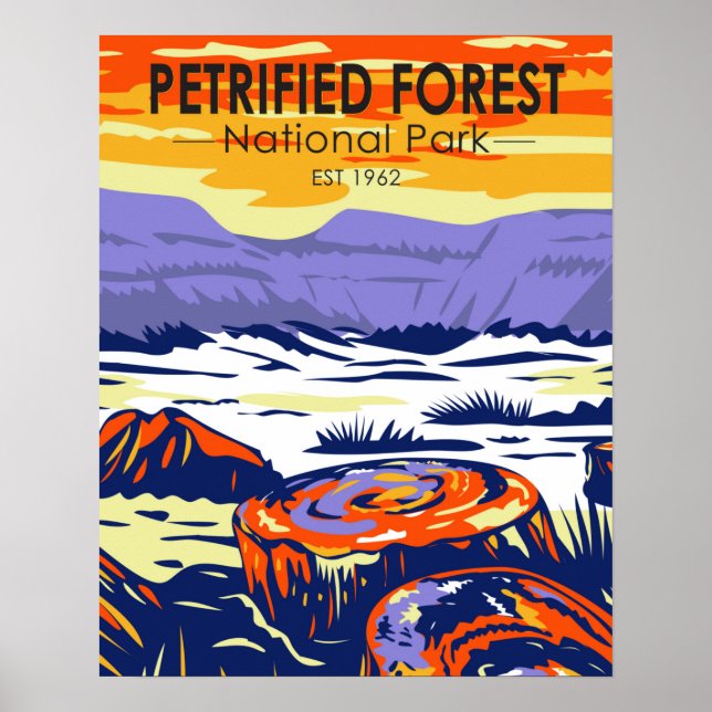 Póster Parque nacional del Bosque Petrificado (Frente)